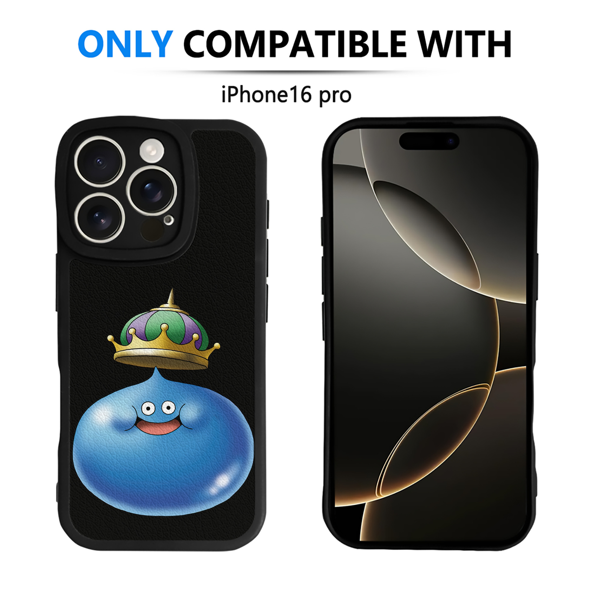 （画像用） ドラゴンクエスト Doragon Kuesuto Dragon Quest 【iPhone 16シリーズ対応】シリコンスマホケース（レザー調） 材質：シリコン